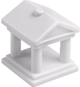 bank icon representing the multiple steps of corresponding banking.